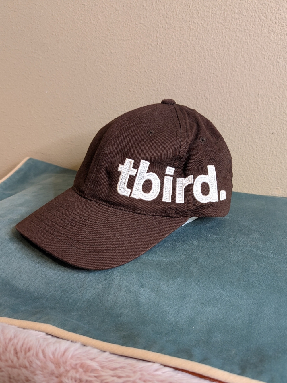 tbird. Embroidered Brown Baseball Cap